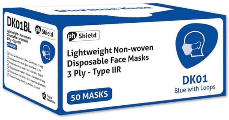 Face Mask Blue Pack of 50 