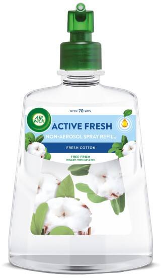 Air Wick Active Fresh Air Freshener Aerosol +Free Spray Refill Fresh Cotton 228ml