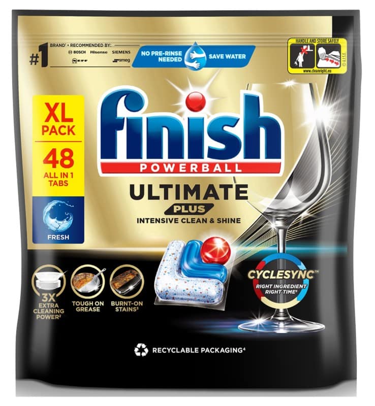 Finish Ultimate Plus Intensive Clean & Shine Dishwasher Tablets Regular pack of 48