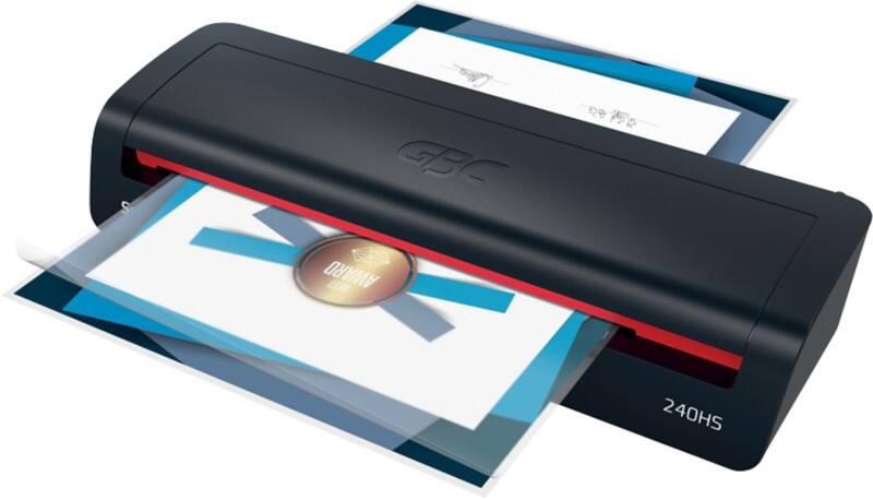 GBC 240HS Home Office A3 Laminator 4410069UK 400 mm / min. 2 min warm-up period to 2 x 125 (250 microns)
