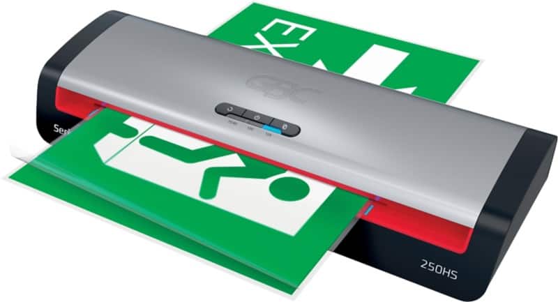 GBC 250HS Office A3 Laminator 4410071UK 500 mm / min. 1 min warm-up period to 2 x 125 (250 microns).