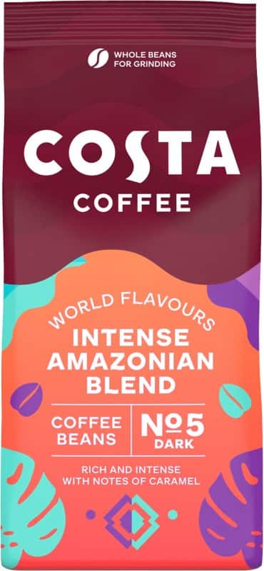 COSTA COFFEE Coffee Beans Bags Beans Intense Amazonian 5 Dark 200 g