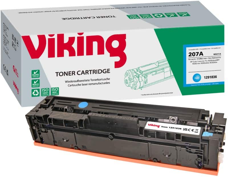 Viking 207A Compatible HP Toner Cartridge W2211A Cyan