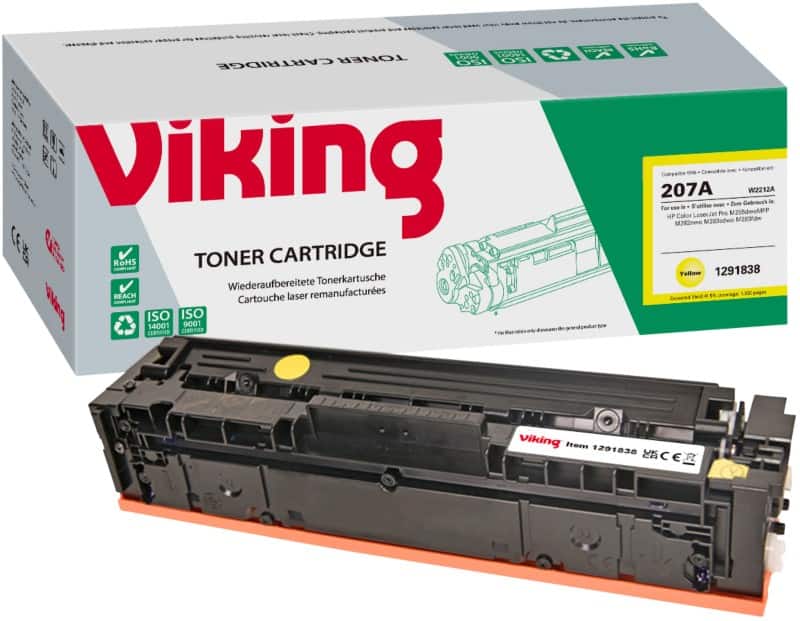 Viking 207A Compatible HP Toner Cartridge W2212A Yellow
