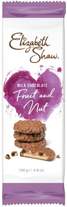 Elizabeth Shaw Milk Chocolate Fruit and Nut Biscuits 140 g Pack of 10