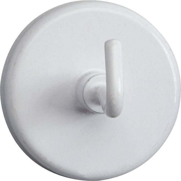 Maul Hook Circular Hook Magnet White 6 kg bearing-capacity 36 mm Pack of 5