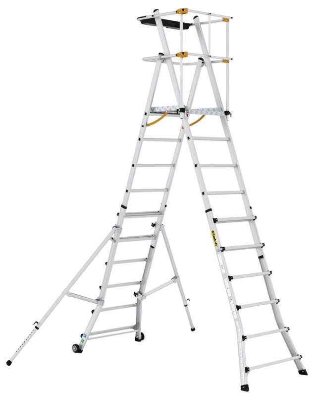 Climb-It Platform Steps CAT411 Silver 91.7 x 241 x 372.3 cm