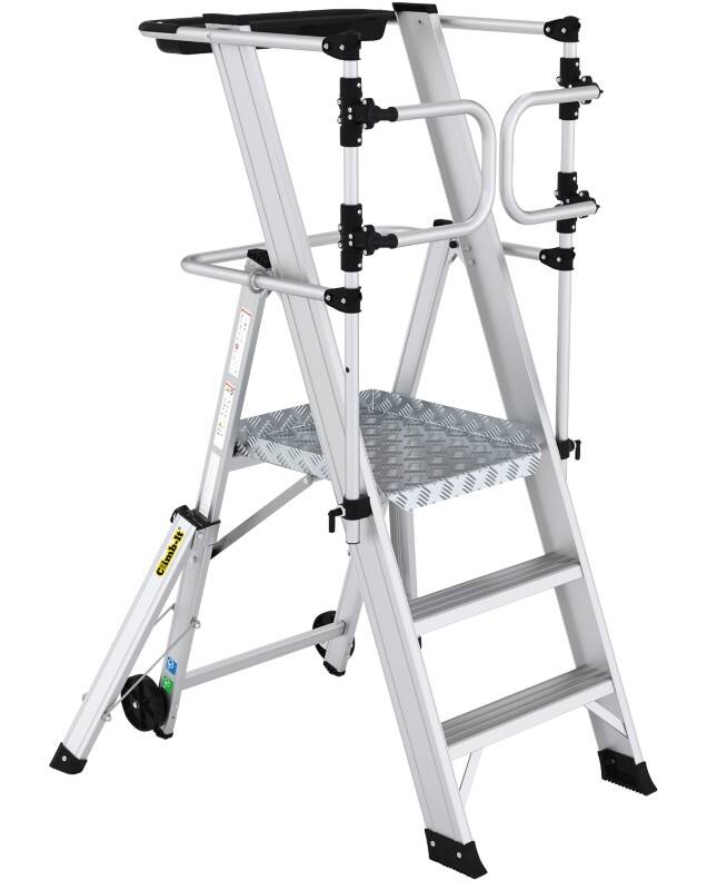 Climb-It Platform Steps CAG303 Silver 172.5 x 70 x 172.6 cm