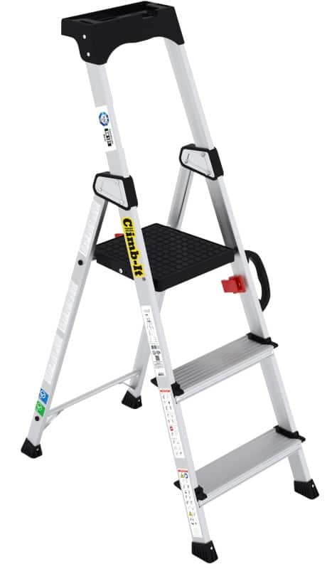 Climb-It Stepladder CAH103 Silver 43.6 x 75.9 x 126.8 cm
