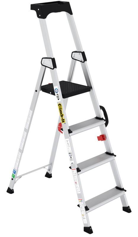 Climb-It Stepladder CAH104 Silver 46.6 x 94.4 x 153.1 cm