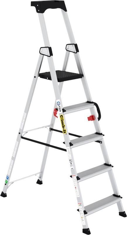 Climb-It Stepladder CAH105 Silver 49.3 x 113.5 x 179.2 cm