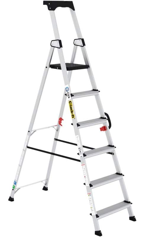 Climb-It Stepladder CAH106 Silver 52.3 x 131.4 x 345.3 cm