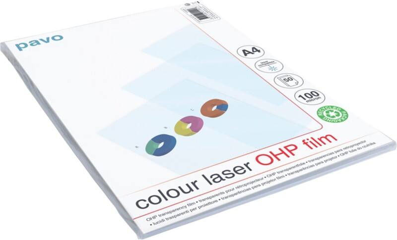 Pavo Colour Laser Foil A4 Transparent  21 cm x 29.7 cm Pack of 50