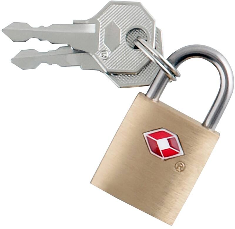 Pavo Brass Key lock Padlock Brass, Steel 20 mm