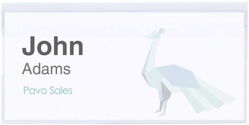 Pavo Name Badge Pin 7.5 x 4 x 4 cm PVC (Polyvinyl Chloride) Pack of 100