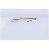 Pavo Name Badge Pin 6 x 4 x 4 cm PVC (Polyvinyl Chloride) Pack of 50