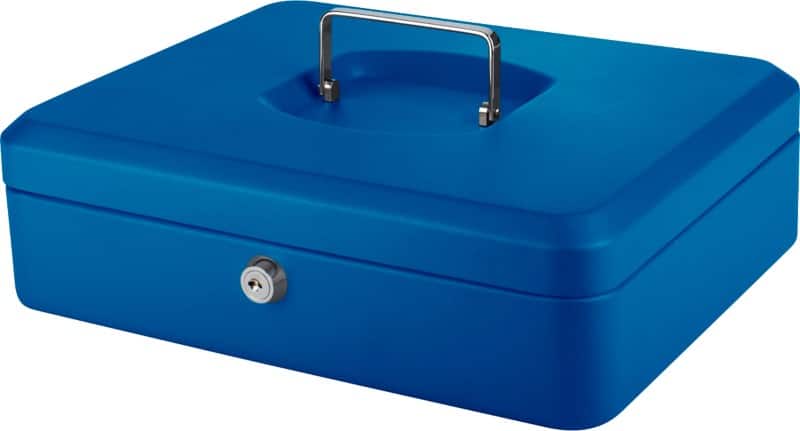Pavo Money Manager Cash Box Key lock 300 x 250 x 88 mm Blue