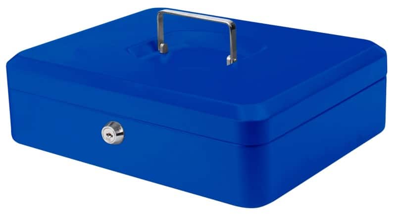 Pavo Cash Box Key lock 300 x 238 x 90 mm Blue