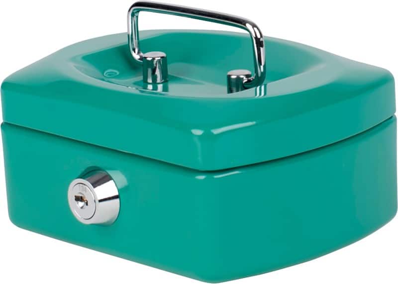 Pavo Cash Box Key lock 125 x 94 x 60 mm Green