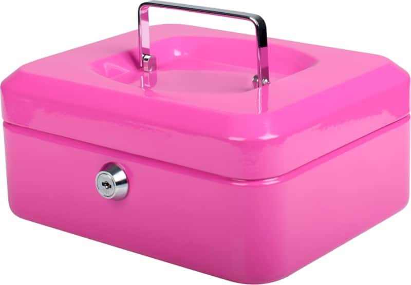 Pavo Cash Box Key lock 206 x 168 x 97 mm Pink
