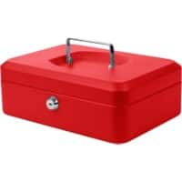 Pavo Cash Box Key lock 250 x 180 x 90 mm Red