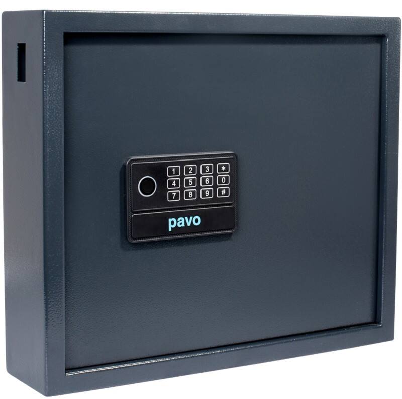 Pavo Magnettag Key Cabinet 20 Hooks Fingerprint lock 8015641 Dark Grey
