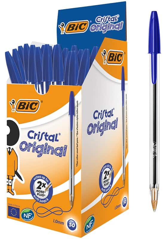 BIC Cristal Original Ballpoint Pen Blue Medium 0.4 mm Pack of 50