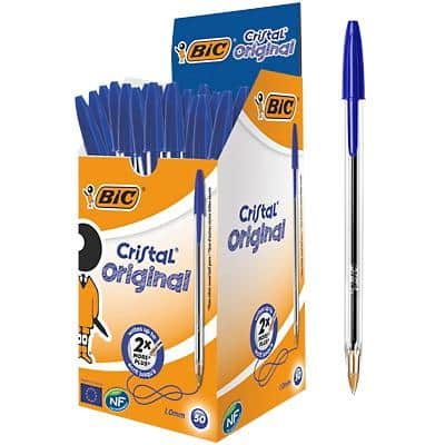 BIC Cristal Original Ballpoint Pen Blue Medium 0.4 mm Pack of 50