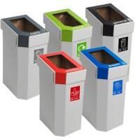 GPC Recycling Bins Set of 5 Grey Cardboard CB030Z