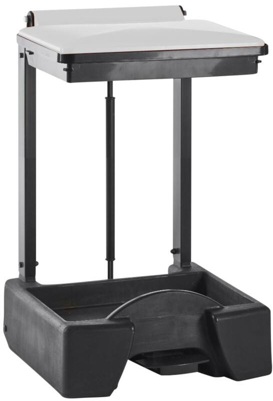 GPC Bin 45 L Grey,White ABS (Acrylonitrile Butadiene Styrene), PE (Polyethylene), PVC (Polyvinyl Chloride) PSH045WHITE