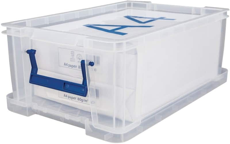 Bankers Box Prostore PP (Polypropylene) Storage Box 10 L With Lid Transparent 39.5 x 25.5 x 15.5 cm Pack of 4