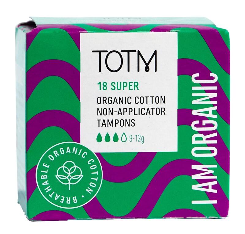 TOTM Cotton Non-applicator Tampon Super 85855444 Pack of 18