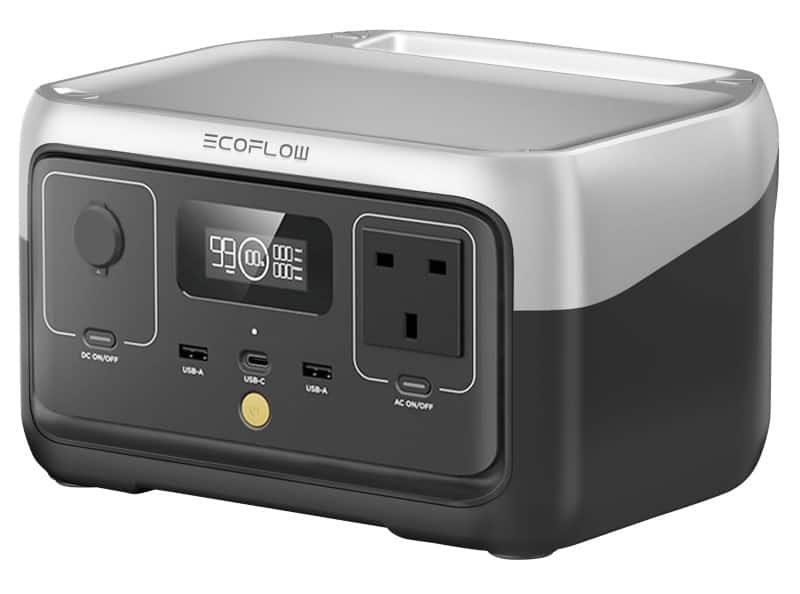 ECOFLOW Power Station River 2 ZMR600-B-UK Black, Grey