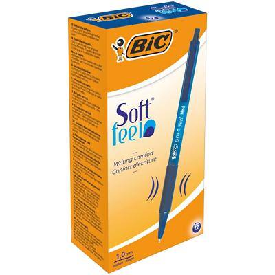 BIC Soft Feel Assorted Colors Retractable Ballpoint Pens, Medium