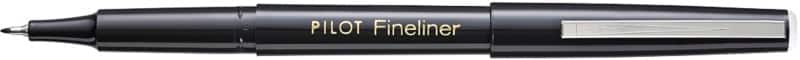 Pilot Fineliner Pen 0.4 mm Needlepoint Black Fineliner Pack of 12