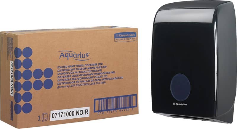 AQUARIUS 7171 Hand Towel Dispenser Plastic Lockable Manual Black