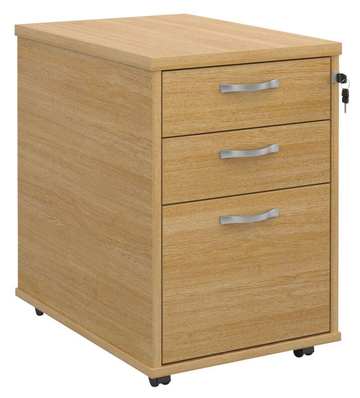 Dams International Mobile Pedestal MFC (Melamine Faced Chipboard) Lockable 426 x 600 x 630 mm Brown