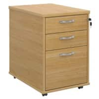 Dams International Mobile Pedestal Lockable MFC 426 x 600 x 630 mm Oak