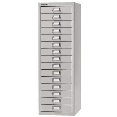 Bisley Filing Cabinet H3915nl 15 Drawers Grey 279 X 380 X 860 Mm