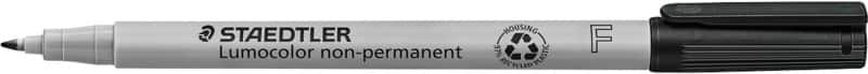 STAEDTLER Lumocolor 316 OHP Marker Fine Bullet 0.6 mm Black Refillable Pack of 10