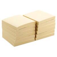 Viking Sticky Notes 76 x 76 mm Pastel Yellow Pack of 12 of 100 Sheets