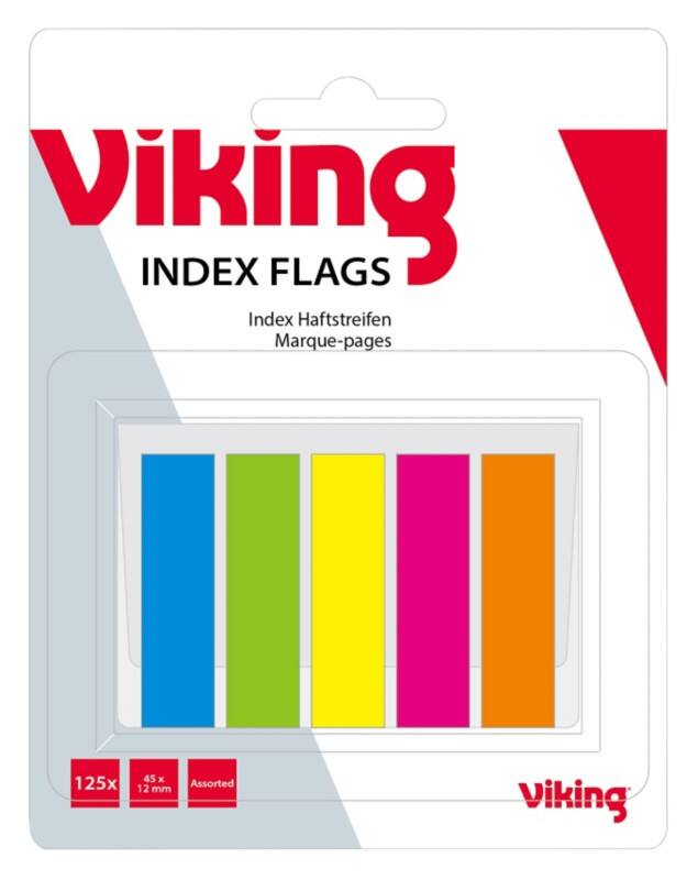 Viking Index Flags Assorted Special format 5 Packs of 25 Strips