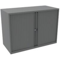 Bisley Tambour Cupboard Steel 1 Shelf Lockable 1,000 x 470 x 733 mm Grey