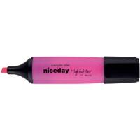 Niceday HC1-5 Highlighter Pink Broad Chisel 1-5 mm Pack of 4