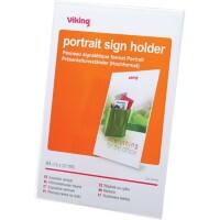 Viking Obliquely Sign Holder A4 21.1 (W) x 6.7 (D) x 29.5 (H) cm Transparent