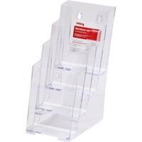 Office Depot Portrait Literature Display 1/3 A4 Plastic Clear 108 x 254 x 254mm