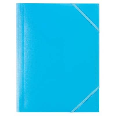 Office Depot 3 Flap Folder A4 Blue Polypropylene 24.5 x 32 cm Pack of 5