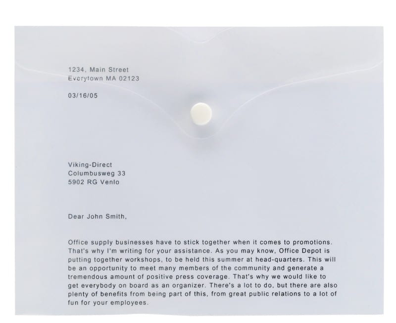 Viking Document Wallet A5 Press Stud PP (Polypropylene) Landscape 18 (W) x 22 (H) cm Transparent Pack of 5