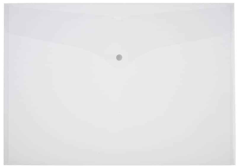 Viking Document Wallet A3 Press Stud PP (Polypropylene) Landscape 32 (W) x 45.6 (H) cm Transparent Pack of 5