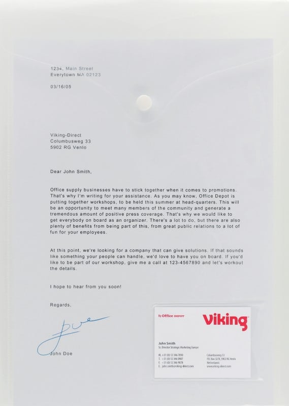 Viking Document Wallet A4 Press Stud PP (Polypropylene) Portrait 23.7 (W) x 33.2 (H) cm Transparent Pack of 5